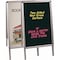 Mastervision Wet-Erase Sign Board, 2-sided, 25"x25-1/2"x42", BK Board BVCDKT30505072 - alternate 6